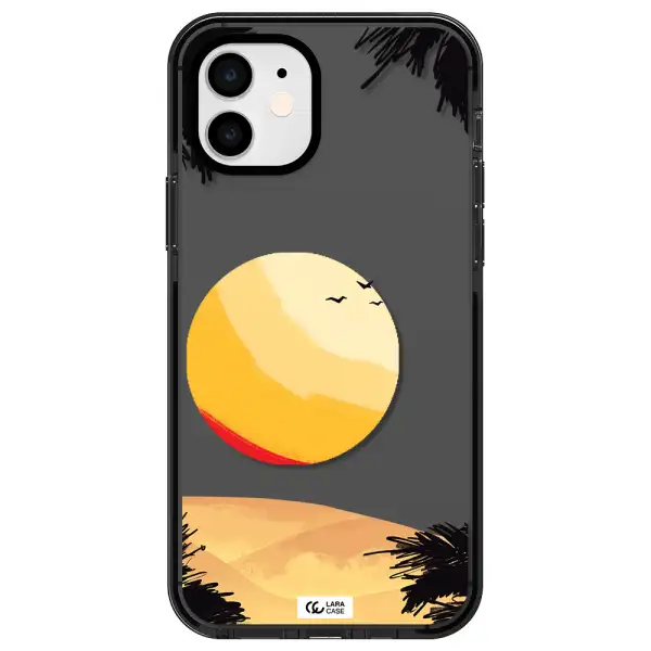 Sunset On The Beach Apple iPhone 11 impact Smoke Black Case