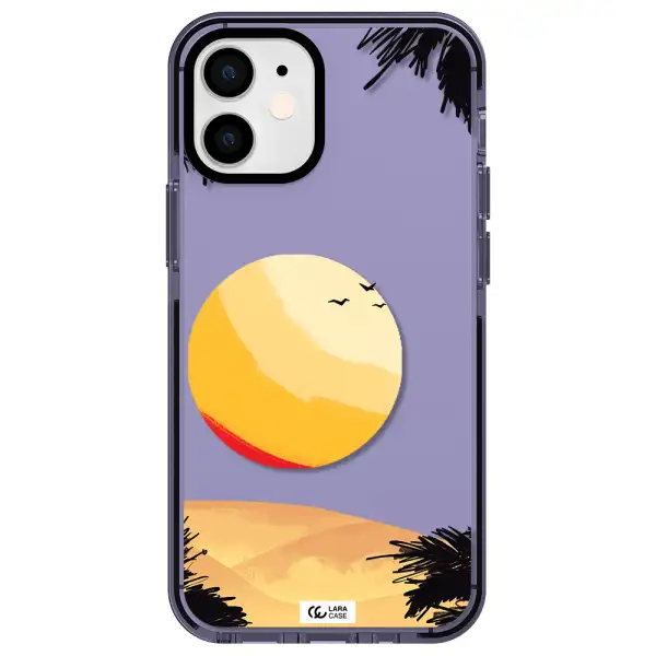 Sunset On The Beach Apple iPhone 12 mini impact Lilac Case