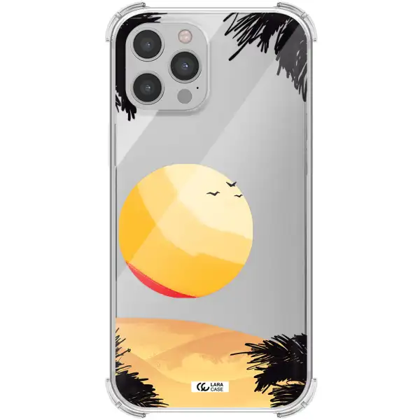 Sunset On The Beach Apple iPhone 12 pro Clear PC Case
