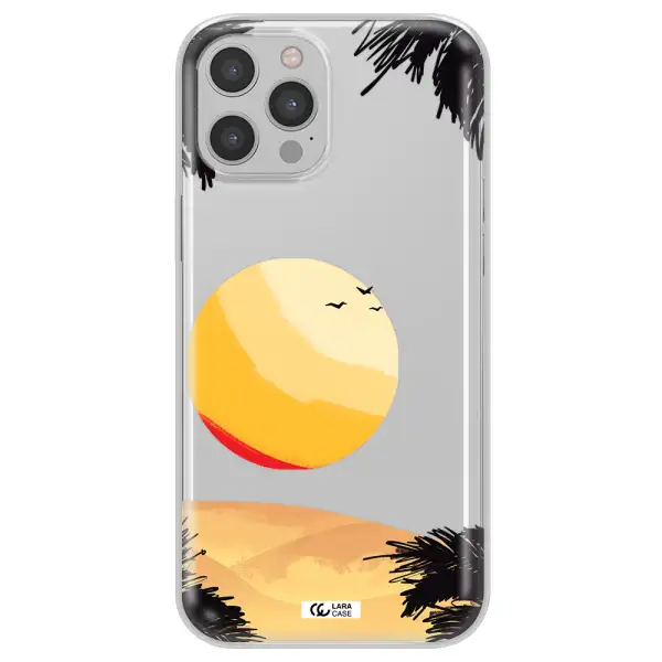 Sunset On The Beach Apple iPhone 12 pro Clear TPU Case