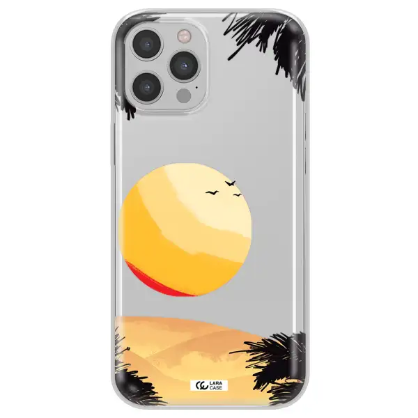 Sunset On The Beach Apple iPhone 12 pro max Clear TPU Case