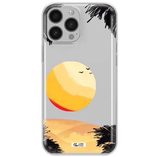Sunset On The Beach Apple iPhone 13 Pro Clear TPU Case