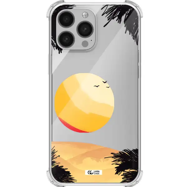 Sunset On The Beach Apple iPhone 13 Pro Max Clear PC Case