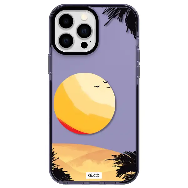 Sunset On The Beach Apple iPhone 13 Pro Max impact Lilac Case
