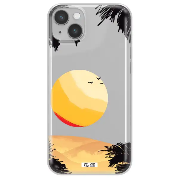 Sunset On The Beach Apple iPhone 14 Clear TPU Case