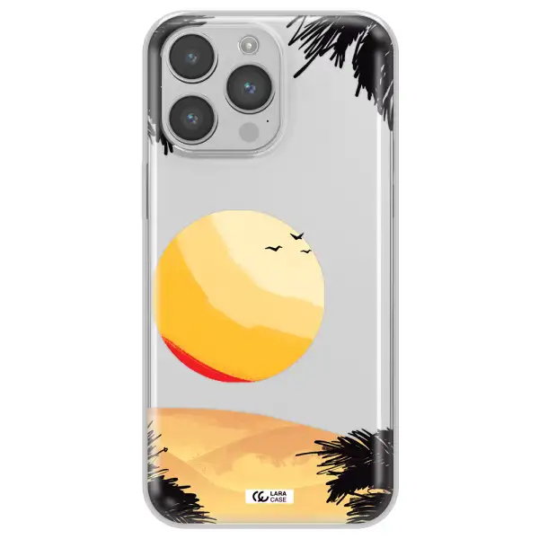 Sunset On The Beach Apple iPhone 14 pro Clear TPU Case