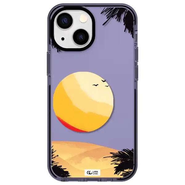 Sunset On The Beach Apple iPhone 15 impact Lilac Case