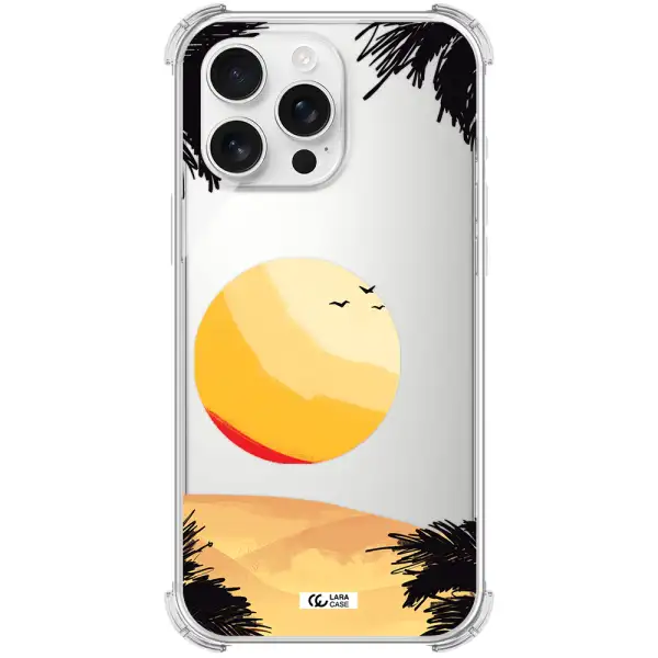Sunset On The Beach Apple Iphone 16 Pro Max Clear Pc Case