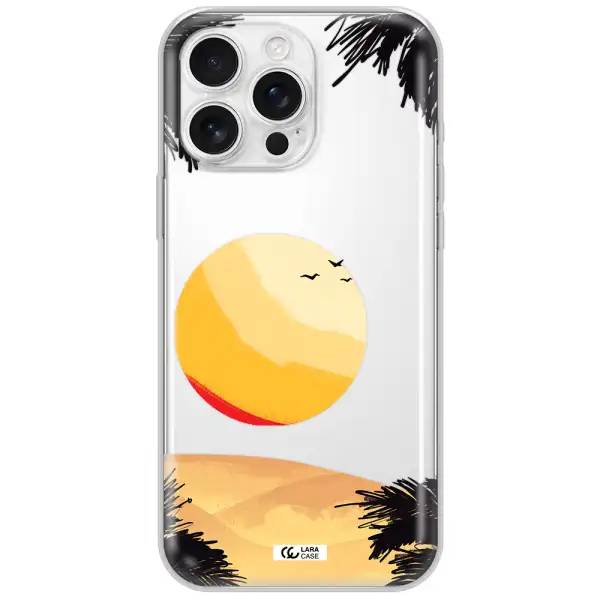 Sunset On The Beach Apple Iphone 16 Pro Max Clear Tpu Case