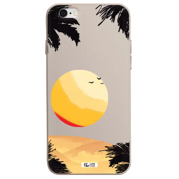 Sunset On The Beach Apple iPhone 6 Silicone Stone Case