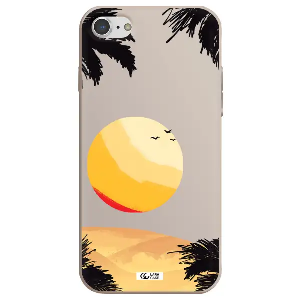 Sunset On The Beach Apple iPhone 7 Silicone Stone Case