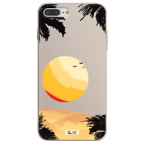 Sunset On The Beach Apple iPhone 8 plus Silicone Stone Case