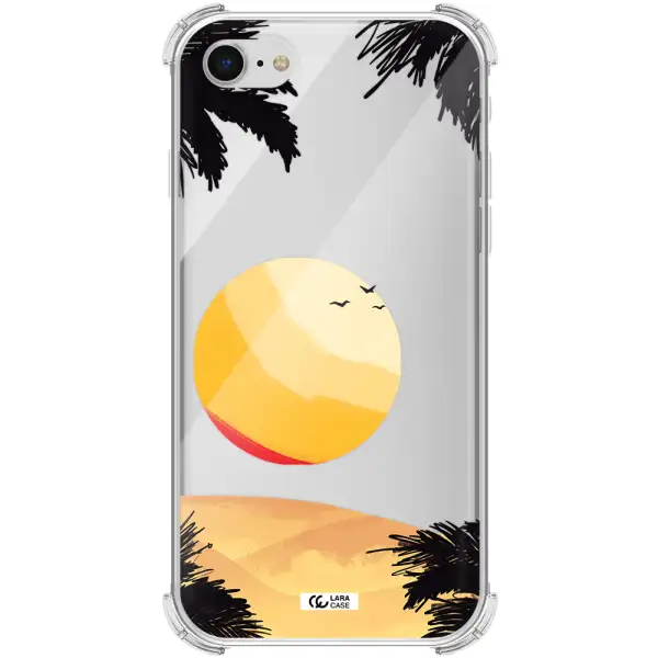 Sunset On The Beach Apple iPhone se 2020 Clear PC Case