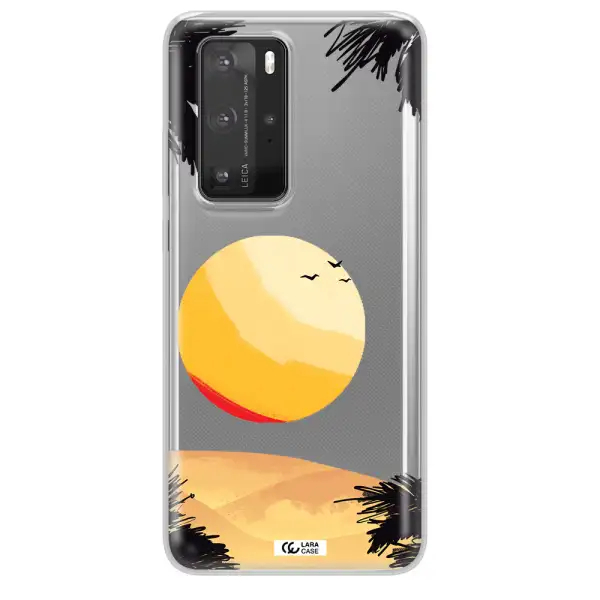 Sunset On The Beach Huawei P40 Pro Clear TPU Case