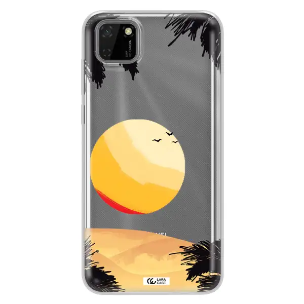 Sunset On The Beach Huawei Y5P Clear TPU Case