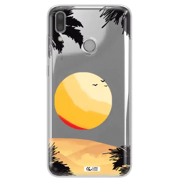 Sunset On The Beach Huawei Y9 2019 Clear TPU Case