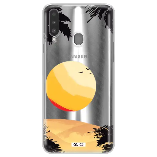 Sunset On The Beach Samsung A20S Clear TPU Case