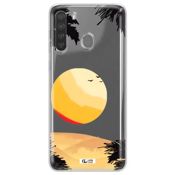 Sunset On The Beach Samsung A21 Clear TPU Case