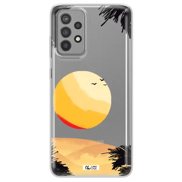 Sunset On The Beach Samsung A72 Clear TPU Case