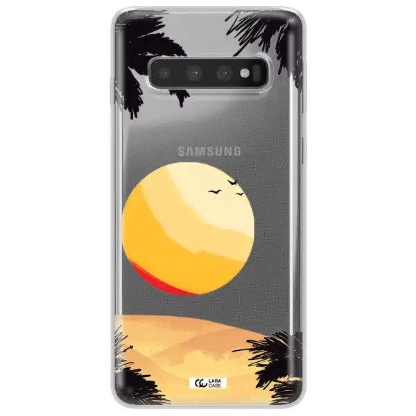 Sunset On The Beach Samsung S10 Clear TPU Case