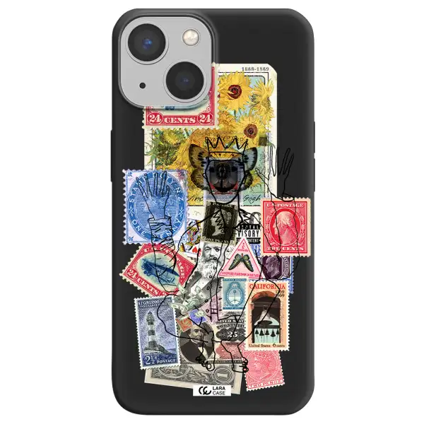 Stamp Collection Apple iPhone 13 mini Silicone black Case