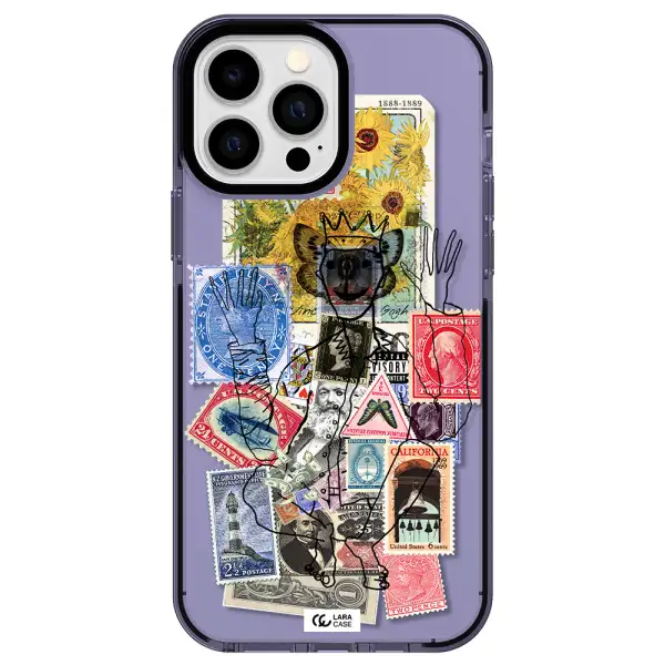 Stamp Collection Apple iPhone 13 Pro Max impact Lilac Case