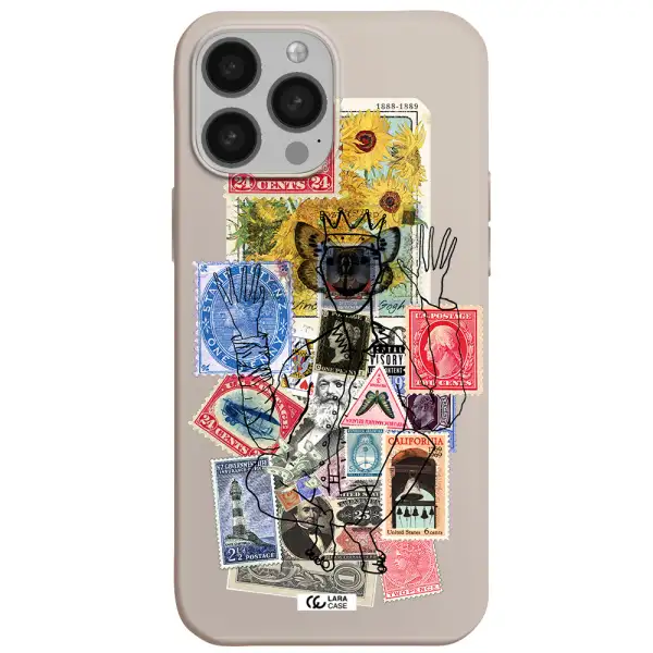 Stamp Collection Apple iPhone 13 Pro Max Silicone Stone Case