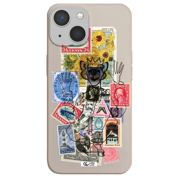 Stamp Collection Apple iPhone 13 Silicone Stone Case