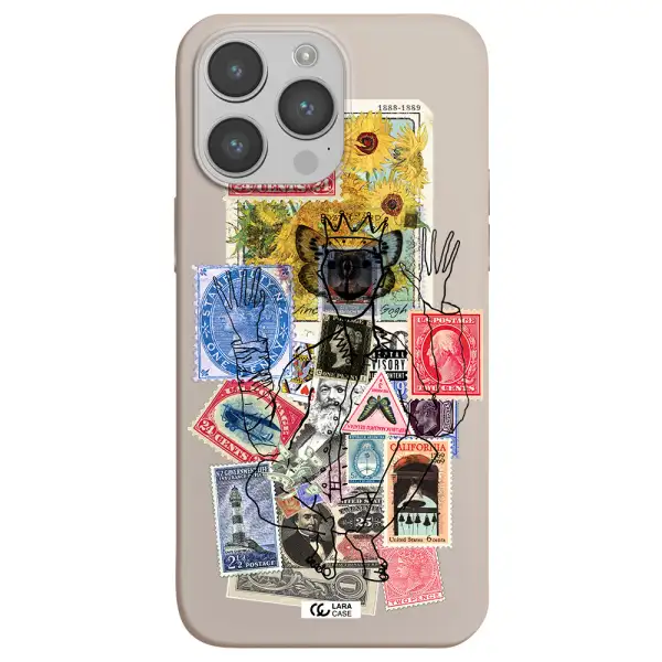 Stamp Collection Apple iPhone 14 pro max Silicone Stone Case