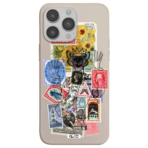 Stamp Collection Apple iPhone 14 pro Silicone Stone Case