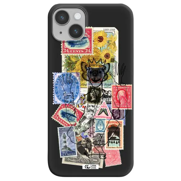 Stamp Collection Apple iPhone 14 Silicone black Case