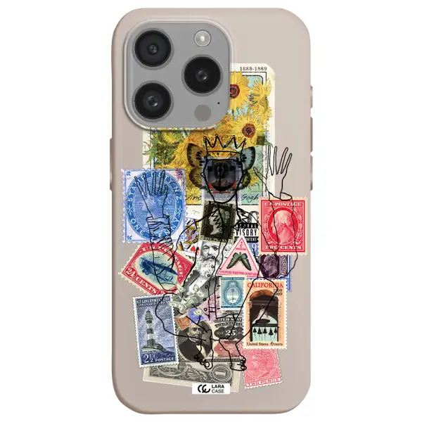 Stamp Collection Apple Iphone 15 Pro Silicone Stone Case