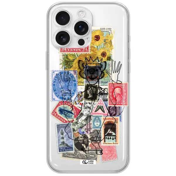Stamp Collection Apple Iphone 16 Pro Max Clear Tpu Case