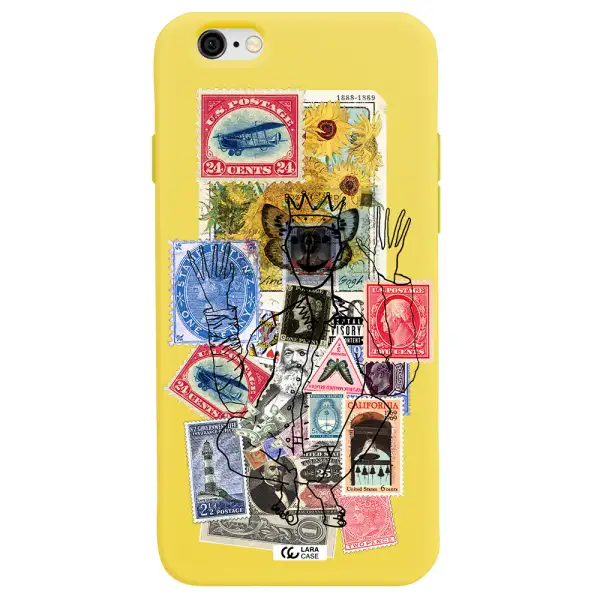 Stamp Collection Apple iPhone 6 Silicone canary yellow Case
