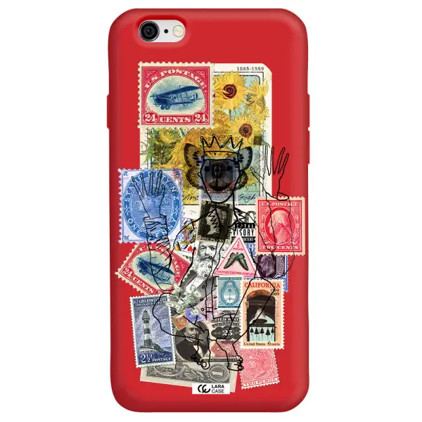 Stamp Collection Apple iPhone 6 Silicone Imperial Red Case