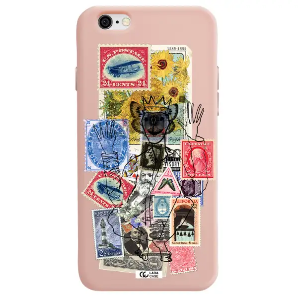 Stamp Collection Apple iPhone 6 Silicone pastel pink Case