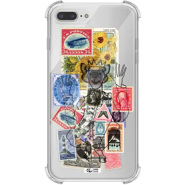 Stamp Collection Apple iPhone 7 plus Clear PC Case