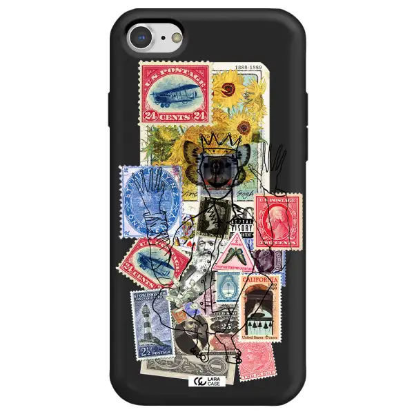 Stamp Collection Apple iPhone 7 Silicone black Case