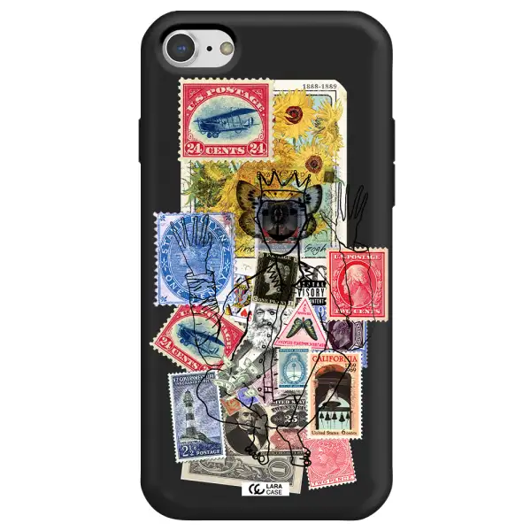 Stamp Collection Apple iPhone 8 Silicone black Case