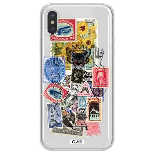 Stamp Collection Apple iPhone XS Clear TPU Case
