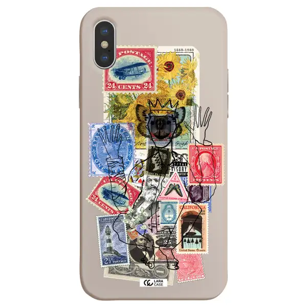 Stamp Collection Apple iPhone XS Silicone Stone Case