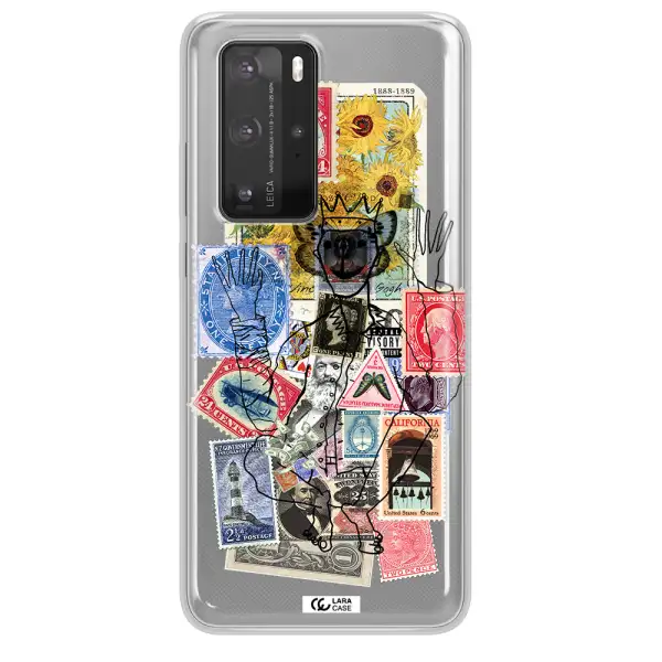 Stamp Collection Huawei P40 Pro Clear TPU Case