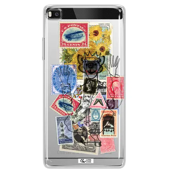 Stamp Collection Huawei P8 Clear TPU Case