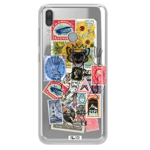 Stamp Collection Huawei Y7 2019 Clear TPU Case