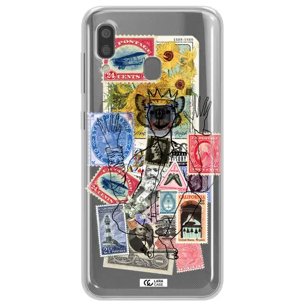 Stamp Collection Samsung A20 Clear TPU Case