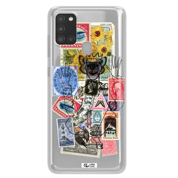 Stamp Collection Samsung A21S Clear TPU Case