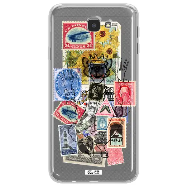Stamp Collection Samsung J7 Prim Clear TPU Case