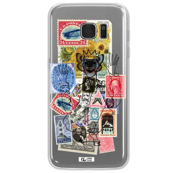 Stamp Collection Samsung S7 Edge Clear TPU Case