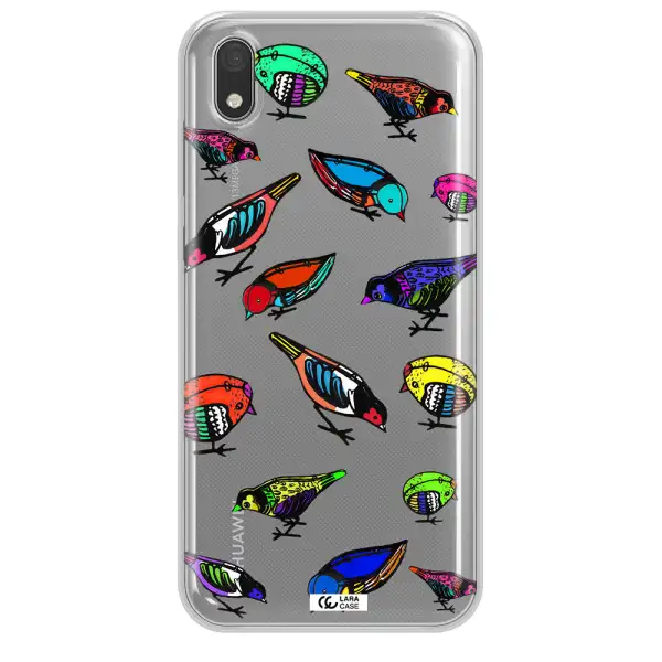 Colorful Birds Drawing Huawei Honor 8S Clear TPU Case