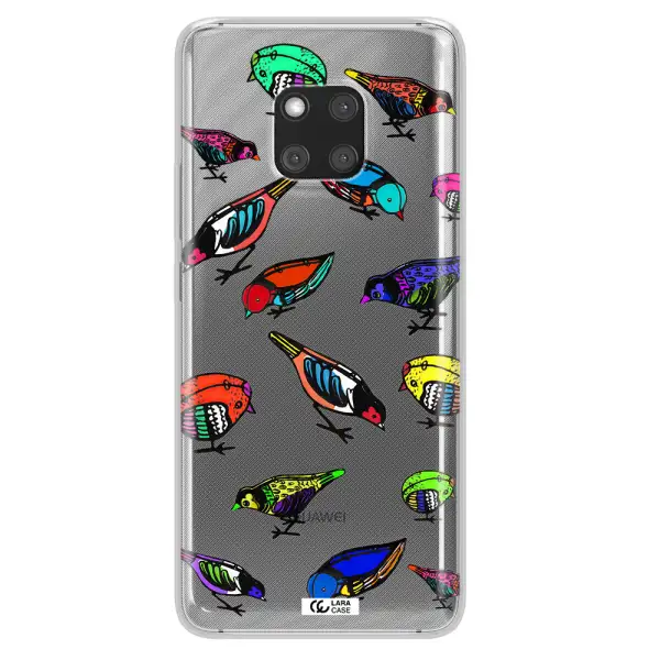 Colorful Birds Drawing Huawei Mate 20 Pro Clear TPU Case